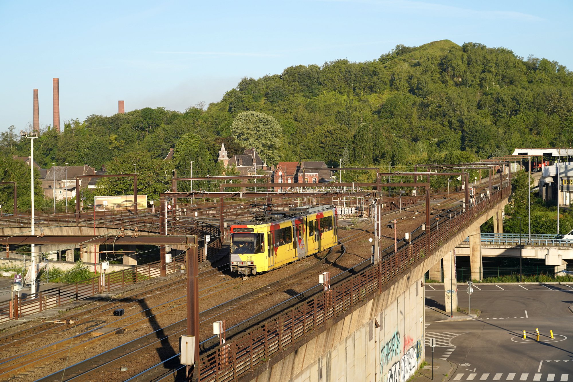 Métro léger de Charleroi, Hochtrasse zwischen Piges und Palais