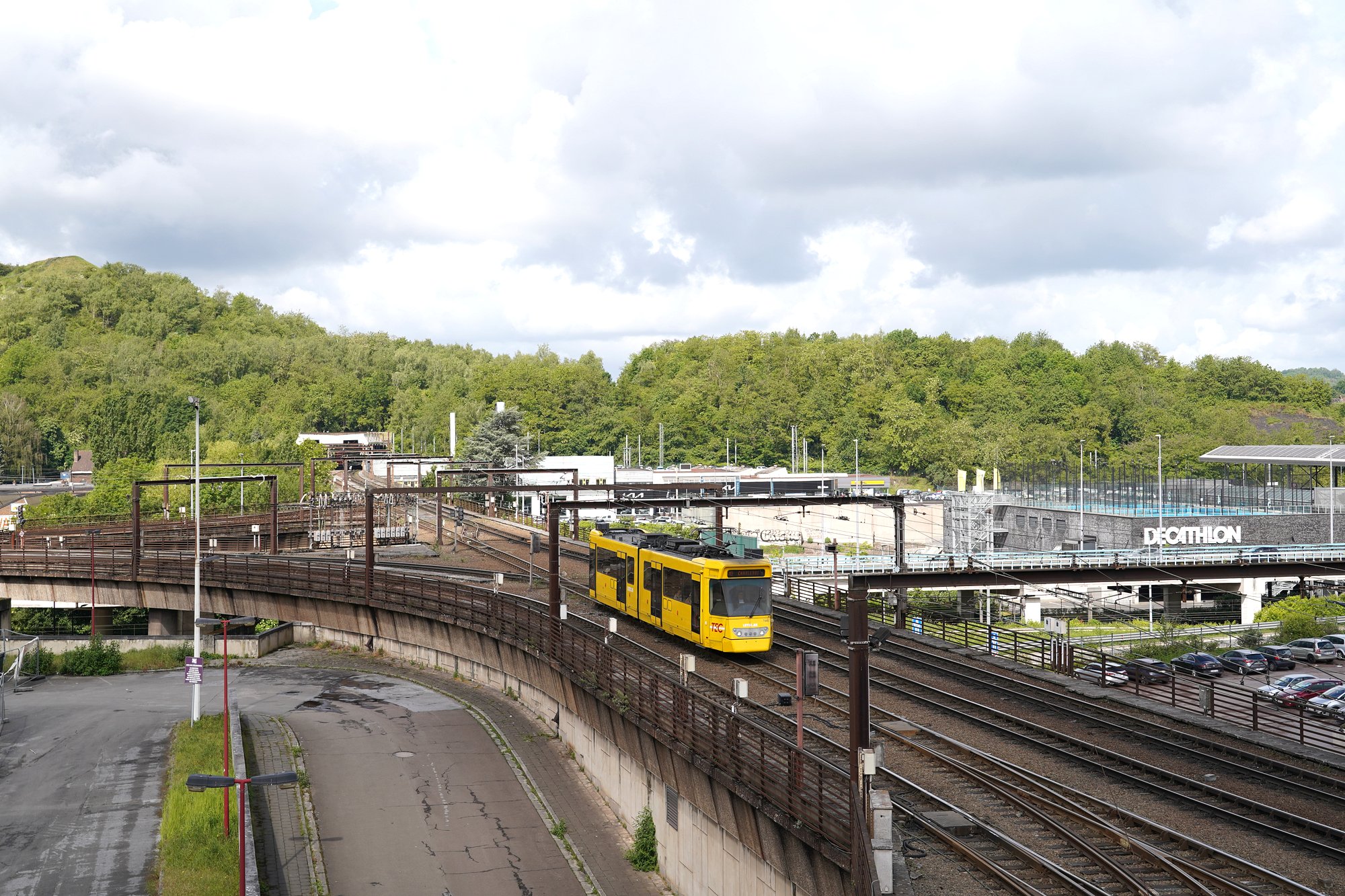 Métro léger de Charleroi, Hochtrasse zwischen Piges und Palais